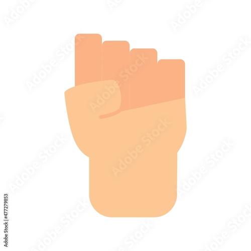 Fist Flat Vector Icon Design