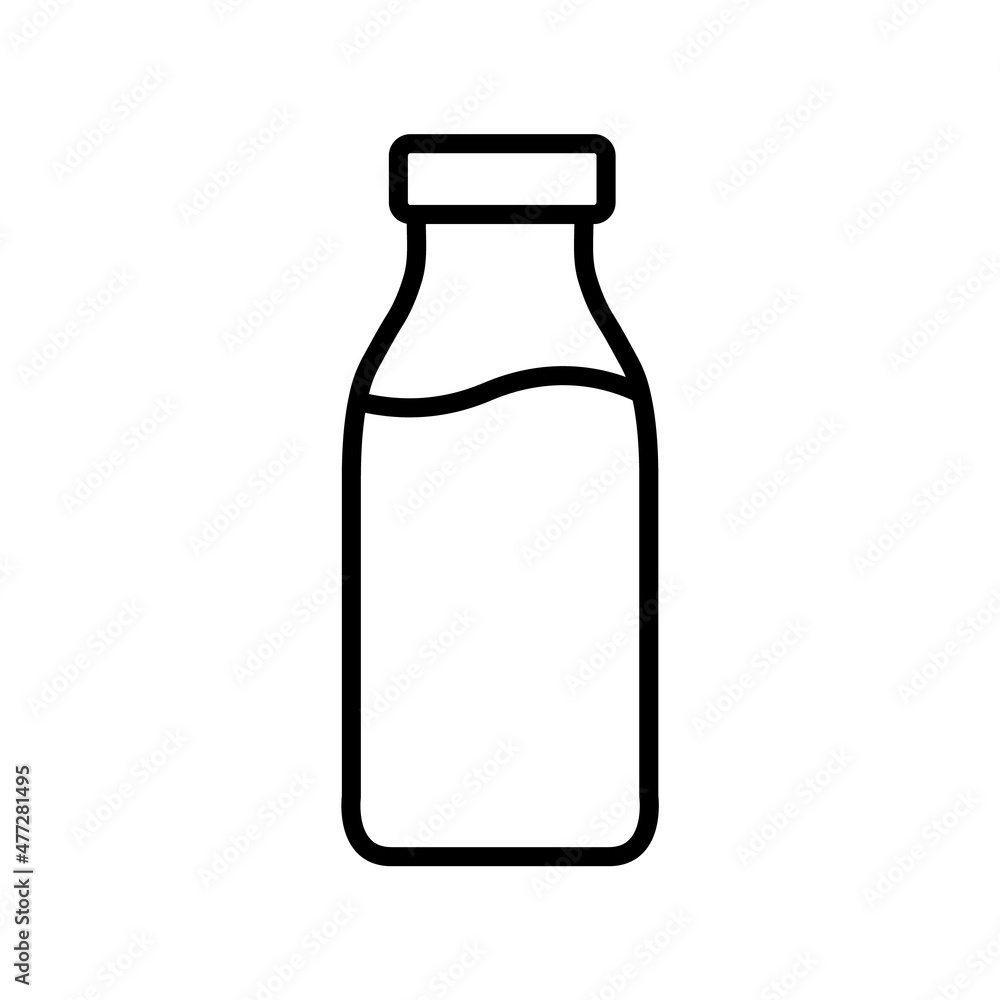 Milk line icon, vector logo isolated on white background Milk line icon, vector logo isolated on white background