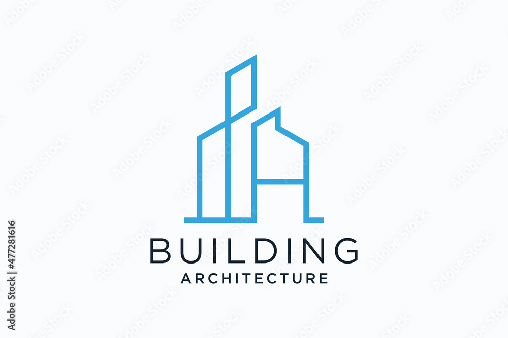 Letter A for Real Estate Remodeling Logo. Construction Architecture Building Logo Design Template Element.
