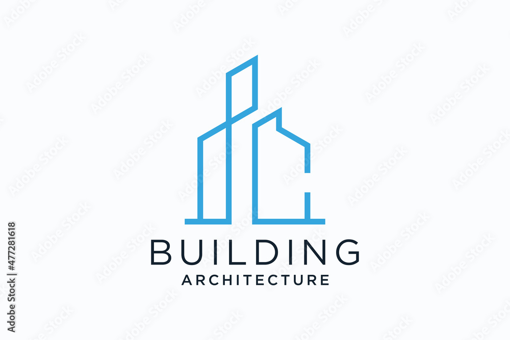 Letter C for Real Estate Remodeling Logo. Construction Architecture Building Logo Design Template Element.