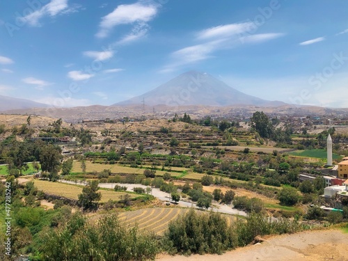 [Peru] View of Misti Mountain from Carmen Alto observatory deck (Arequipa)