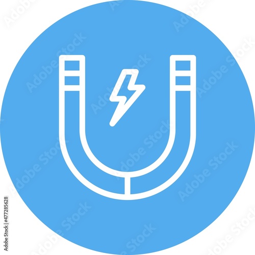 Magnet Line circle Vector Icon Design