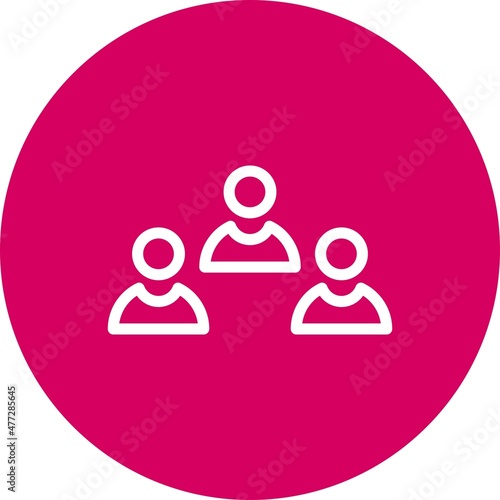 Candidates Line circle Vector Icon Design