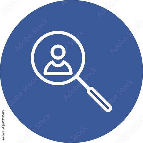 Job Seeker Line circle Vector Icon Design