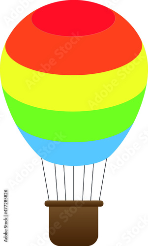 Hot air balloon vector illustration. Hot air balloon image.