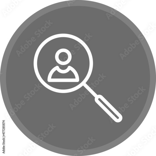 Job Seeker Line Circle Grey Vector Icon Design