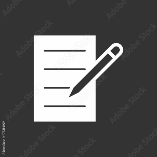 Contract Glyph Inverted Vector Icon Design