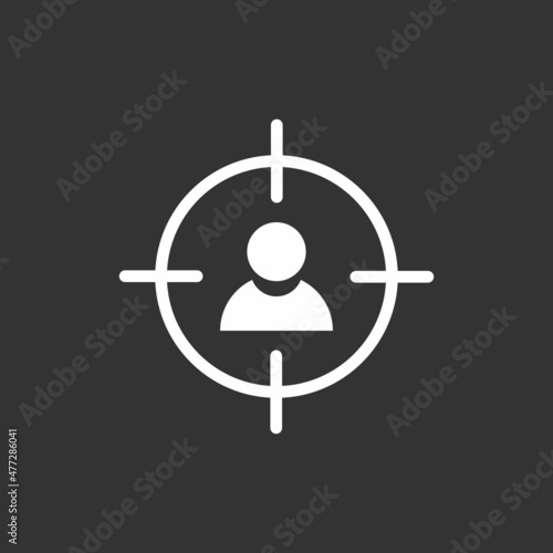 Headhunter Glyph Inverted Vector Icon Design