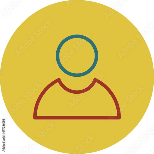Employe Line Two Color Vector Icon Design
