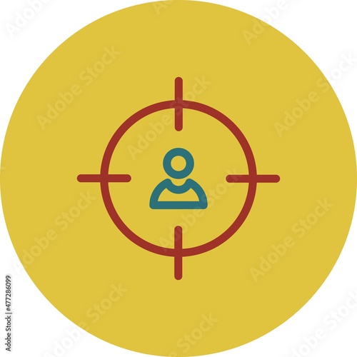 Headhunter Line Two Color Vector Icon Design