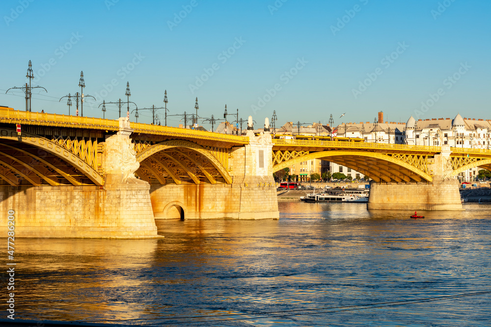 Margaret (Margit) bridge over Danube river in Budapest, Hungary Margaret (Margit) bridge over Danube river in Budapest, Hungary