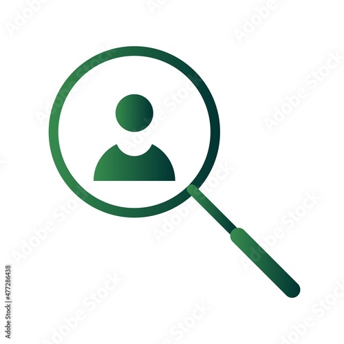 Job Seeker Glyph Gradient Vector Icon Design