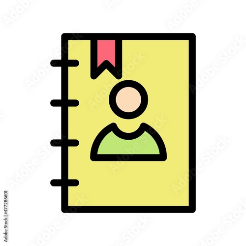 Agenda Line Filled Vector Icon Design