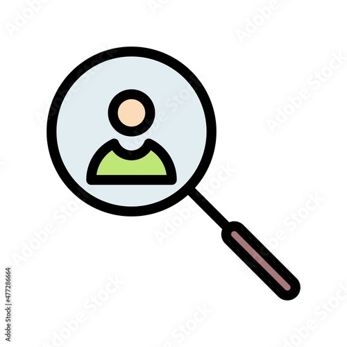 Job Seeker Line Filled Vector Icon Design