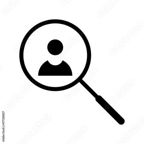 Job Seeker Glyph Vector Icon Design