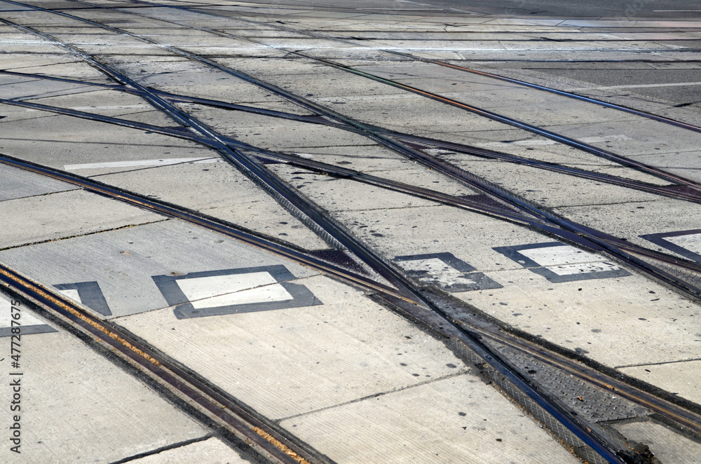 Fototapeta premium Straßenbahnschienen