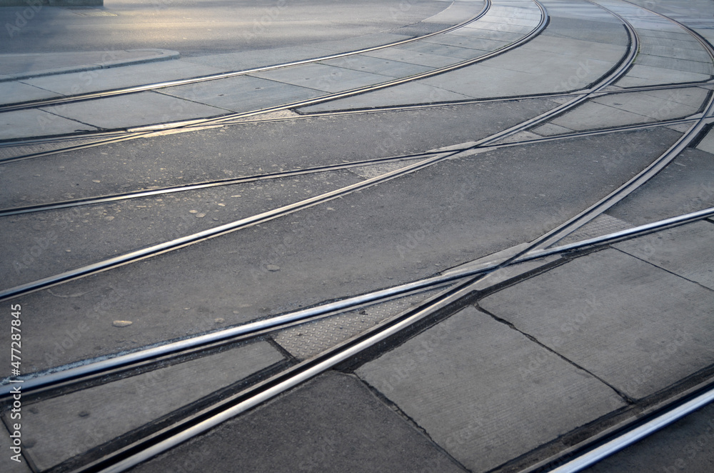 Fototapeta premium Straßenbahnschienen