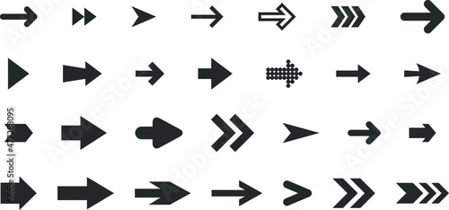 Arrow icon. Big set of vector arrows. Vector illustration