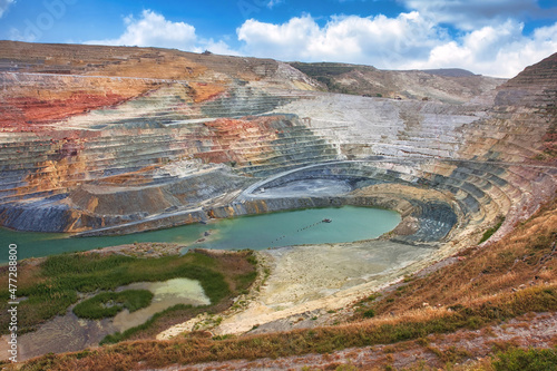 Bentonite Mine, Milos, Greece photo