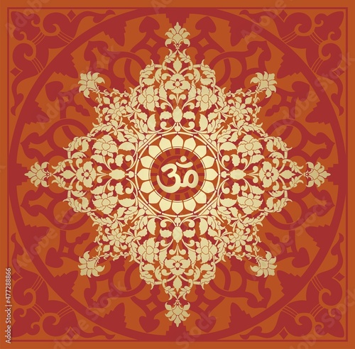 aum syllable , paisley design ,Hinduism , India	
