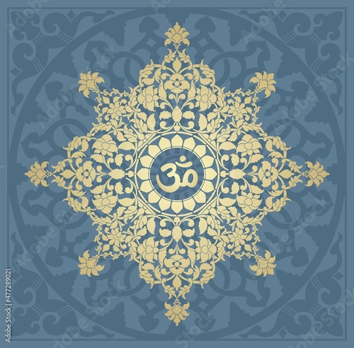 aum syllable , paisley design ,Hinduism , India	