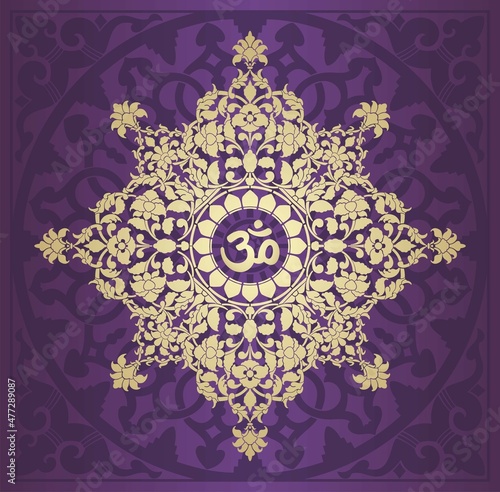aum syllable , paisley design ,Hinduism , India	