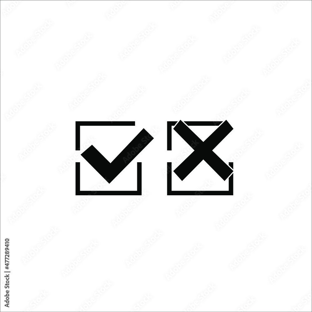 check mark and cross icon vector illustration symbol check mark and cross icon vector illustration symbol