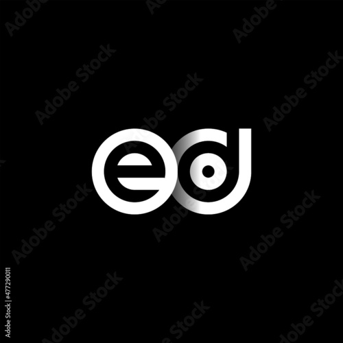 ED Letter Initial Logo Design Template Vector Illustration