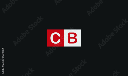 Initial letter CB uppercase modern logo design template elements. Vector