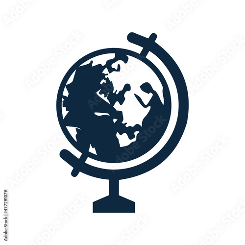 Earth, education, geography, globe icon. Simple vector sketch.