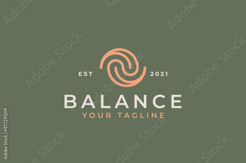 Abstract Spiral Balance Concept Branding Logo