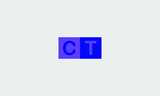 Initial letter CT uppercase modern logo design template elements. Vector