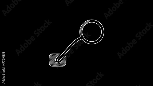 Wallpaper Mural White line Bicycle rear view mirror icon isolated on black background. 4K Video motion graphic animation Torontodigital.ca