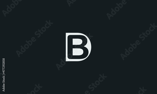 Initial letter DB uppercase modern logo design template elements. Vector