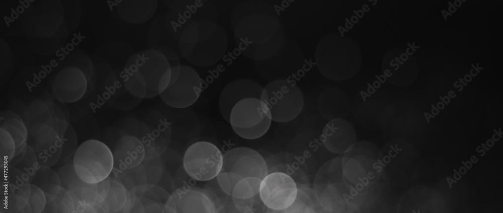 Obraz na płótnie Black bokeh blur abstract background. Christmas and New year w salonie