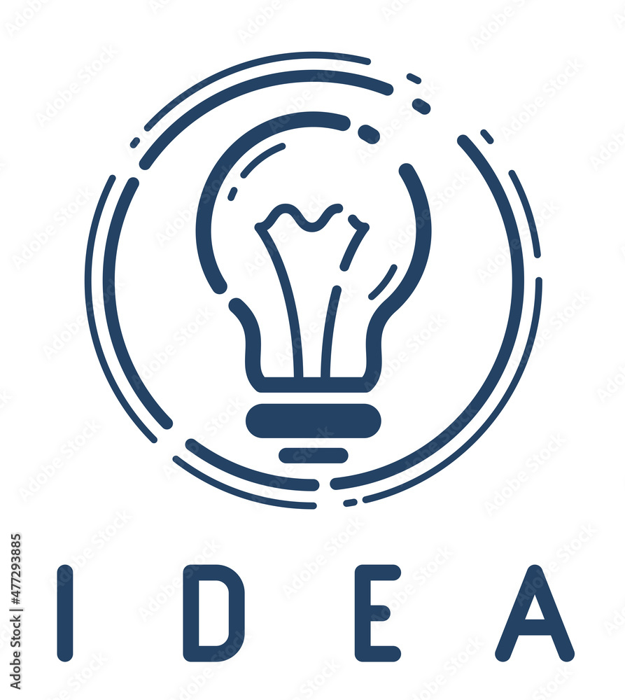 Light bulb idea vector simple linear icon, science and business line art symbol, creative solutions. Light bulb idea vector simple linear icon, science and business line art symbol, creative solutions.