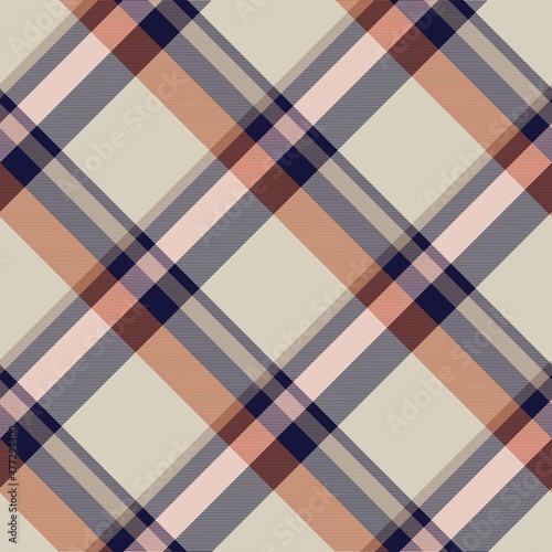 Brown Diagonal Plaid Tartan textured Seamless Pattern Design