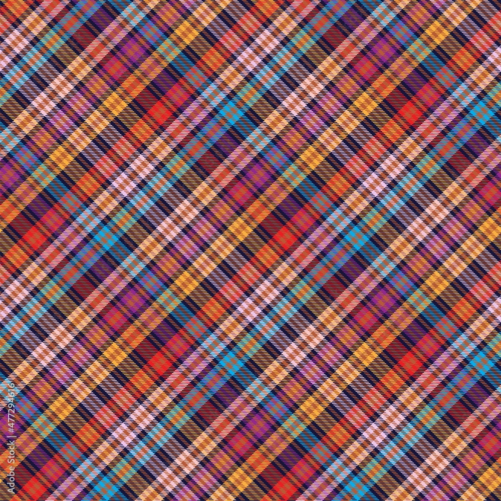 Rainbow Diagonal Plaid Tartan textured Seamless Pattern Design Rainbow Diagonal Plaid Tartan textured Seamless Pattern Design