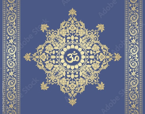 aum syllable , paisley design ,Hinduism , India	