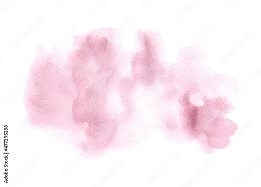 Pastel pink watercolor stains brush