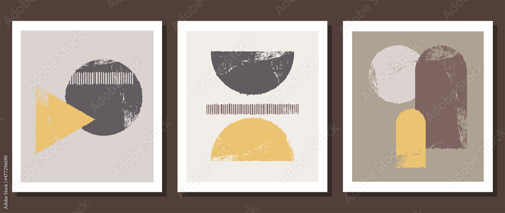 Geometric poster - Abstract prints and boho-style wall decor. Modern minimalist neutral artistic.