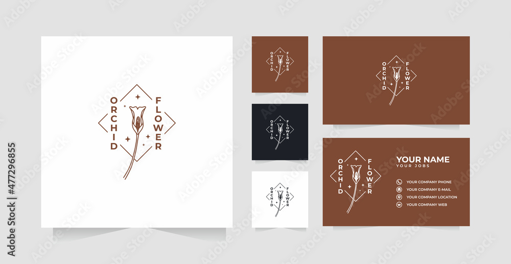 Botanical or Flower Logo and Business Card Template