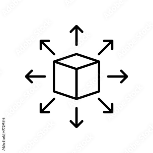 Engineering 3D modeling and Prototyping. Geometric 3D Object plan-drawing. Can be used for Web and App. Vector on isolated background. EPS 10