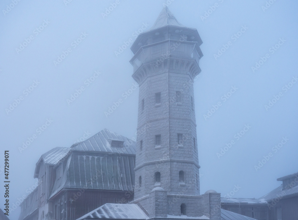 Tower in the fog on the Keilberg