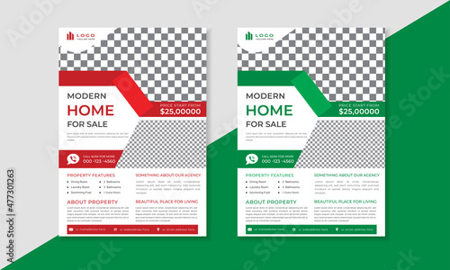 Real estate flyer  template design for realtor business advertising