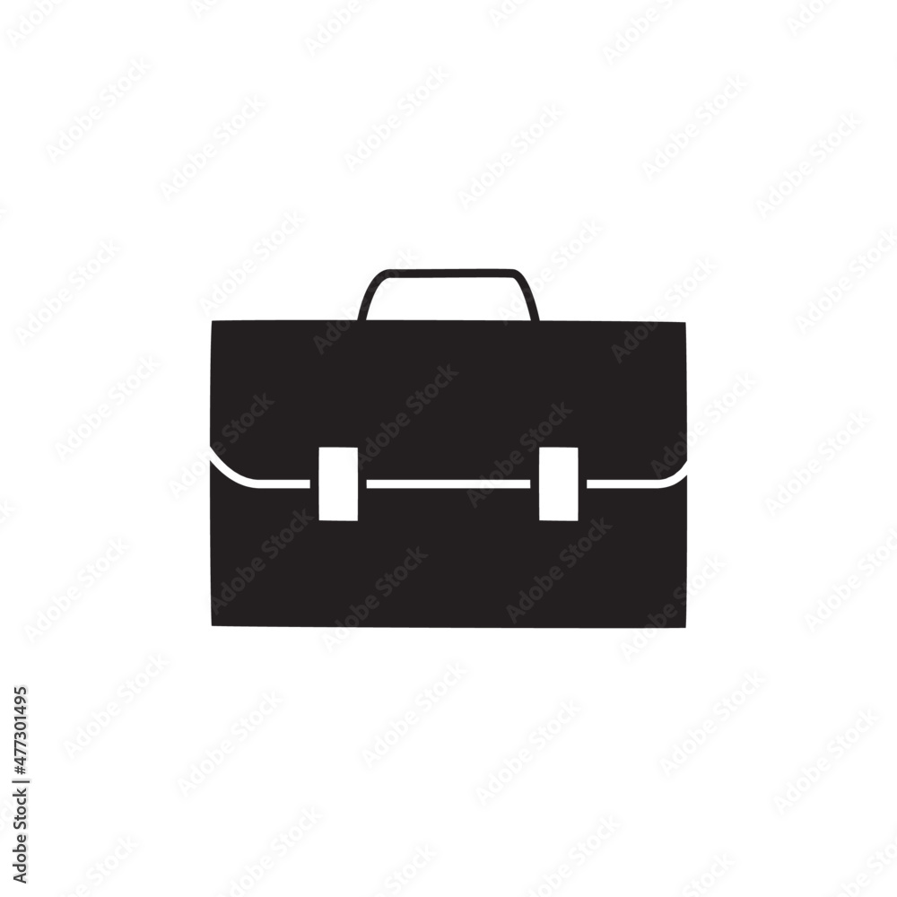 Portfolio Icon in black flat glyph, filled style isolated on white background Portfolio Icon in black flat glyph, filled style isolated on white background