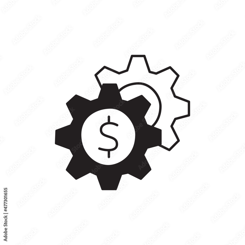 Obraz premium Money making Icon in black flat glyph, filled style isolated on white background