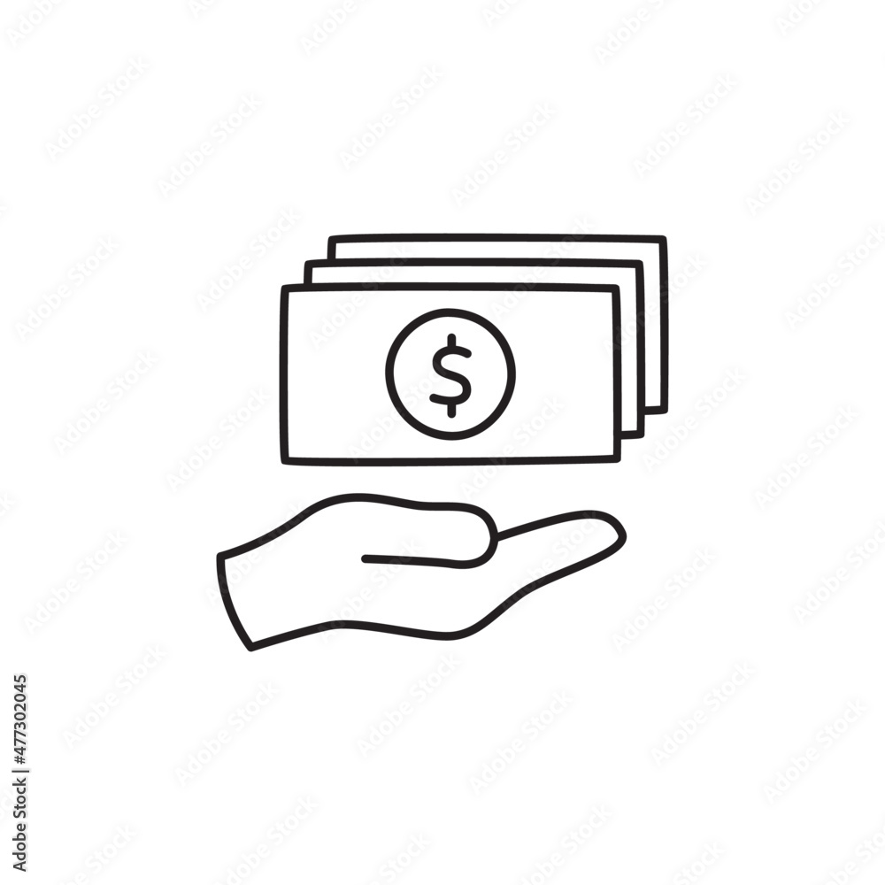 Payment icon in black line style icon, style isolated on white background Payment icon in black line style icon, style isolated on white background