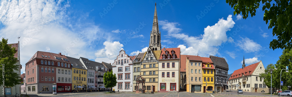 Panorama Markt in Merseburg / Sachsen-Anhalt