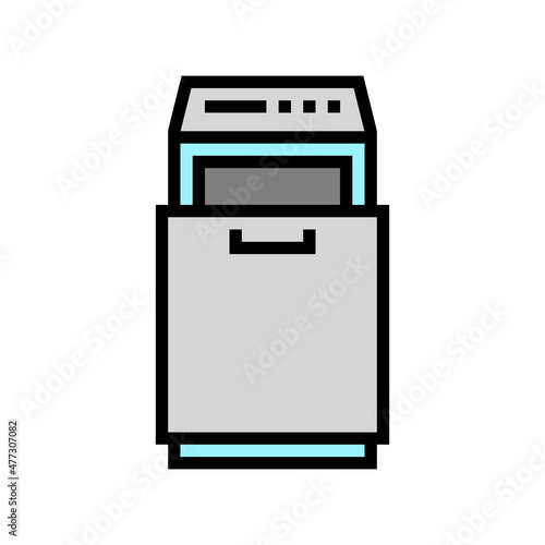 trash compactor color icon vector. trash compactor sign. isolated symbol illustration